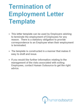 Letter Of Termination Of Employee from www.humanoutsource.com.au